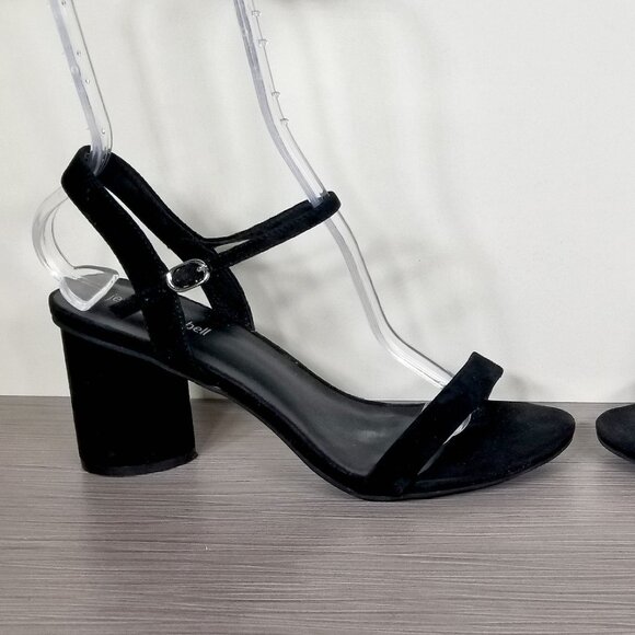 Jeffrey Campbell Peonies Sandals, Black Suede, Womens Size 10 M - Picture 7 of 13